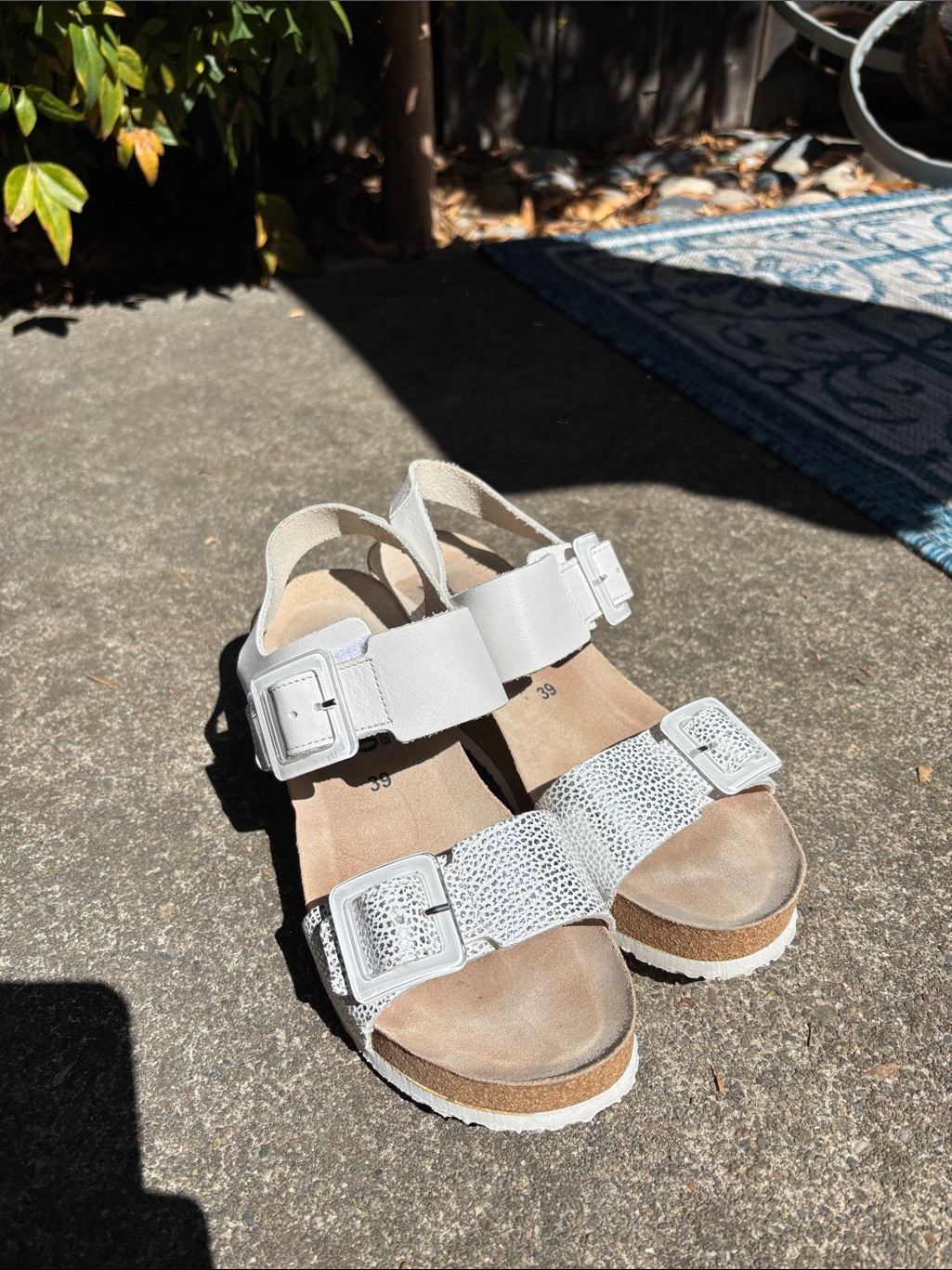 Mephisto Lissa White Wedge Sandal
